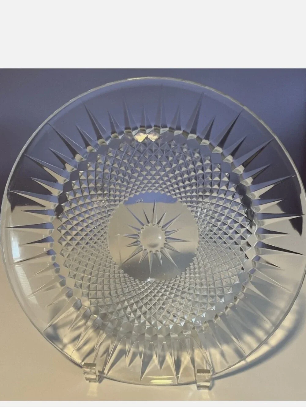 Clear Cut Glass Serving Plate - Elegant Home Dining Platter